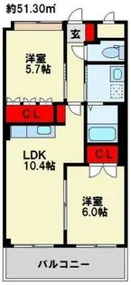 さくら館【106号室】の間取り