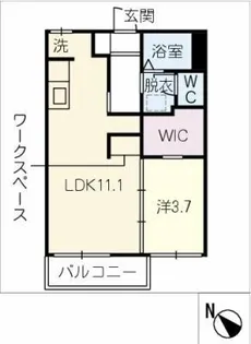 グリーンタウン桜台B棟【1階】の間取り