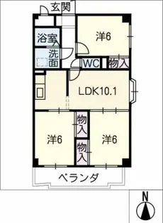 グリーンパレス新栄【4階】の間取り