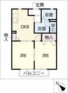 ドルチェ姫見 A棟【2階】の間取り