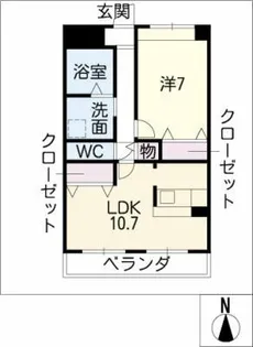 カルム フリーゼ【2階】の間取り