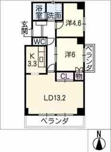 セントラルシティとよはし【10階】の間取り