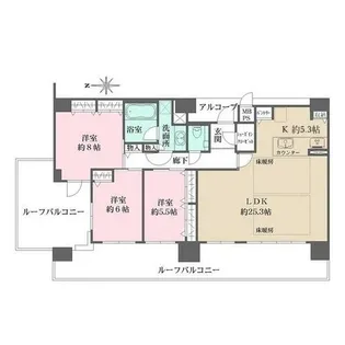 ワコーレ神戸三宮マスターズレジデンス【14階】の間取り