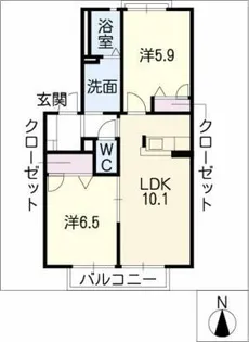 プモリハイツ【2階】の間取り
