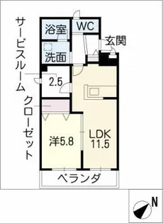 キャンディポット【1階】の間取り