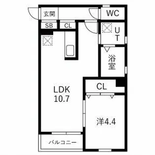 KILIGAOKA【105号室】の間取り