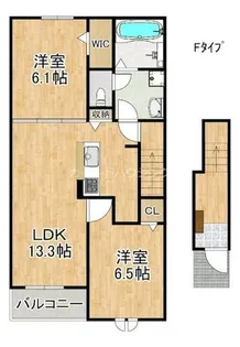 バナナヒルズ【2階】の間取り