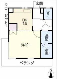 深谷マンション【1階】の間取り