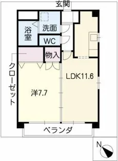 メゾン・ヌーベル【1階】の間取り