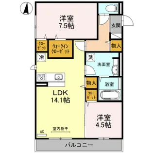 おばつじアイビーコート B棟【1階】の間取り