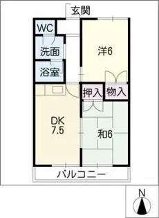 カーサクレインB【2階】の間取り