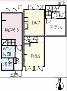 サンビーム東白壁【3階】の間取り