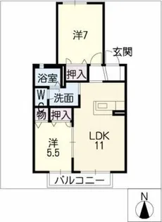 フレグランス藤塚 B棟【2階】の間取り