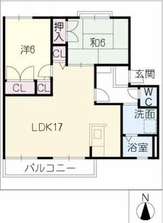 プラムハウス B棟【2階】の間取り