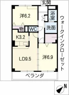 グランソレイユ水広【1階】の間取り