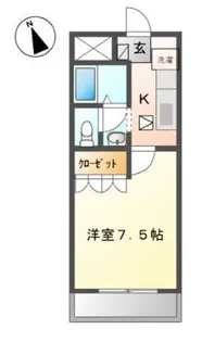 ストリームハイツ ユアサ【2階】の間取り