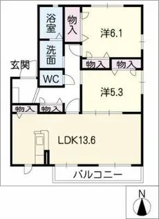 ウィンダミア1番館【2階】の間取り