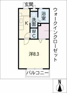 レイクコート七本木【2階】の間取り