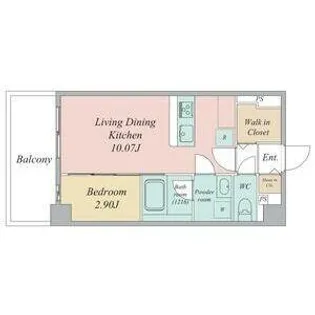 リシュドール堀田駅東【9階】の間取り