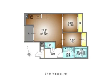 REGALESTささしまライブ駅南【1階】の間取り