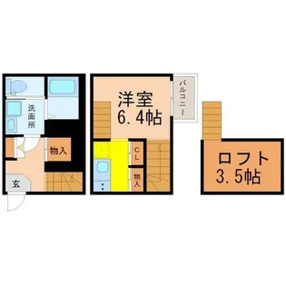 ハーモニーテラス下方町【1階】の間取り