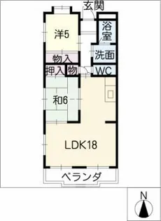 グリーンハイツ白壁【2階】の間取り