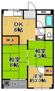 クラモトマンション【3階】の間取り