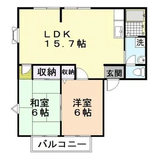 ハイツまい【1階】の間取り