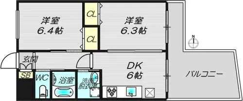 パークプラザ都島【3階】の間取り