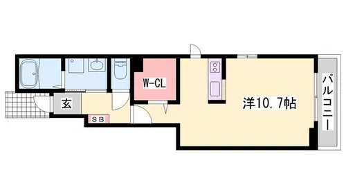 グランペール古賀3A【101号室】の間取り