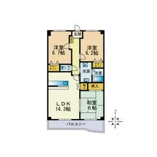 ラフォーレ小笹【3階】の間取り