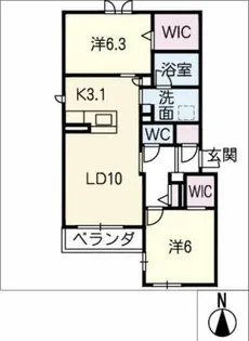 フランコート【2階】の間取り