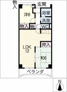アビタシオン天子田【4階】の間取り
