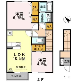 ファミールメゾン 守山市今宿【2階】の間取り