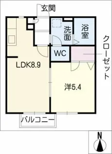 プランドール小浜【2階】の間取り