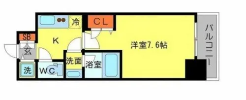 アーデン堺筋本町【4階】の間取り