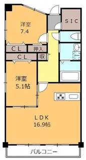 セレア日吉【501号室】の間取り