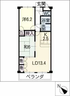 クリアパレス Ⅷ【2階】の間取り