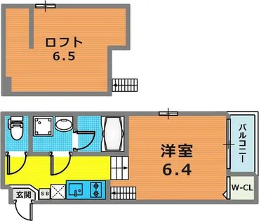 GUFO KOBE【102号室】の間取り