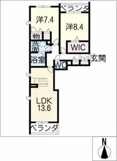 シャーメゾン赤池南【3階】の間取り