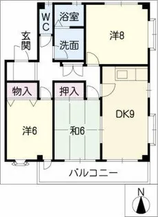 タウンハウス郷 B棟【B-3号室】の間取り