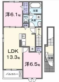 ファミールK 1【201号室】の間取り
