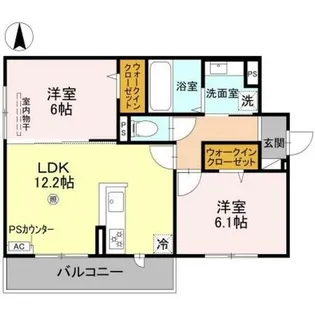 アイル京都八条【1階】の間取り