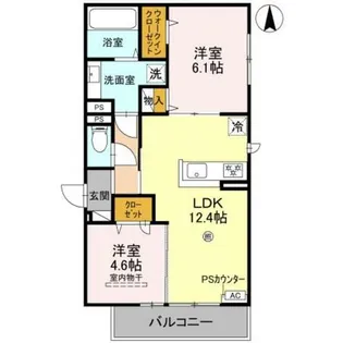 アイル京都八条【1階】の間取り