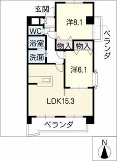 グランドールF【4階】の間取り