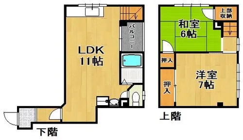 ボンジュール南恩加島【5階】の間取り