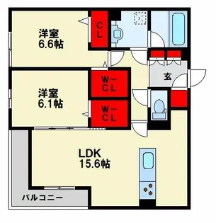 プラシード【3階】の間取り