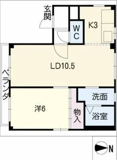 大野コーポ【1階】の間取り