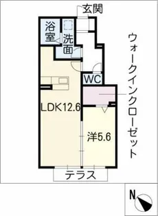 パークヒルズミモザ【1階】の間取り