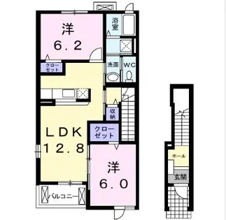 プロムナード壱番館【201号室】の間取り